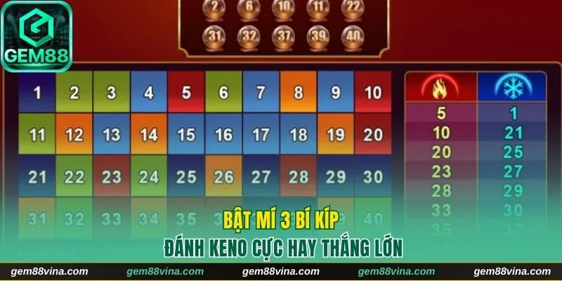 Bật mí 3 bí kíp đánh Keno cực hay thắng lớn