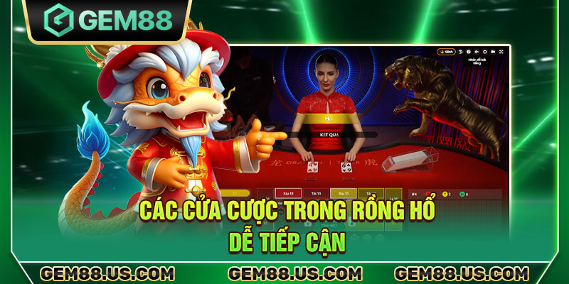 Các cửa cược trong Rồng Hổ dễ tiếp cận